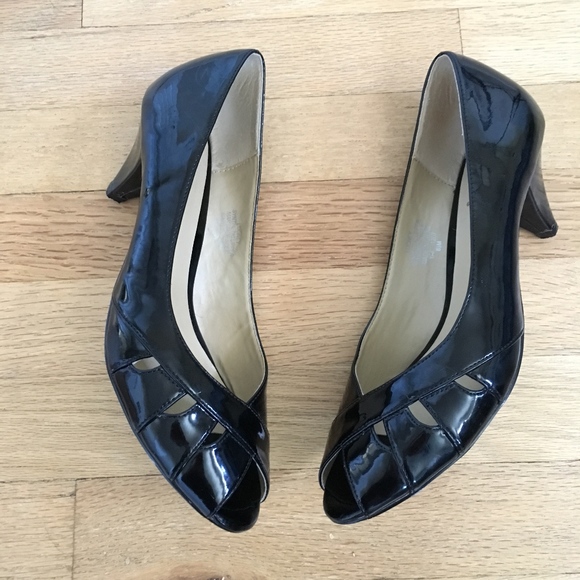 L.E.I Patent Peep Toe Heels - Picture 2 of 4